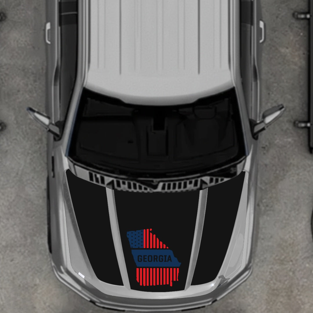 Hood Panel Decal/Sticker - Georgia Graphic Kit - For Ford F-150 2020-2026 - Premium Vinyl