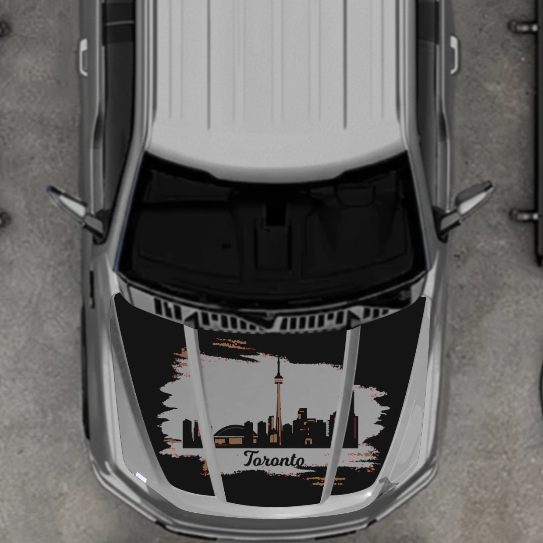 Hood Panel Decal/Sticker - Toronto - Cut Graphic Kit - For Ford F-150 2020-2026 - Premium Vinyl