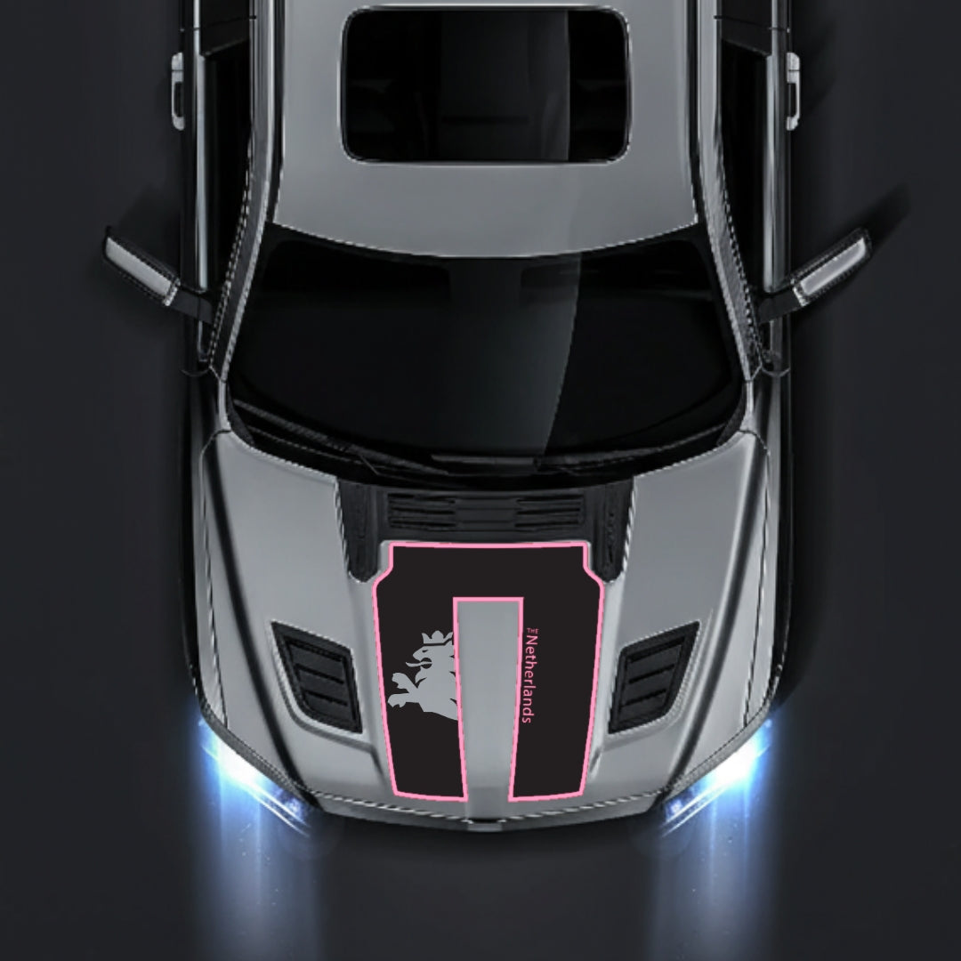 Hood Panel Decal/Sticker - Netherlands - Cut - Border Graphic Kit - For Dodge RAM 1500 2019-2025 - Premium Vinyl