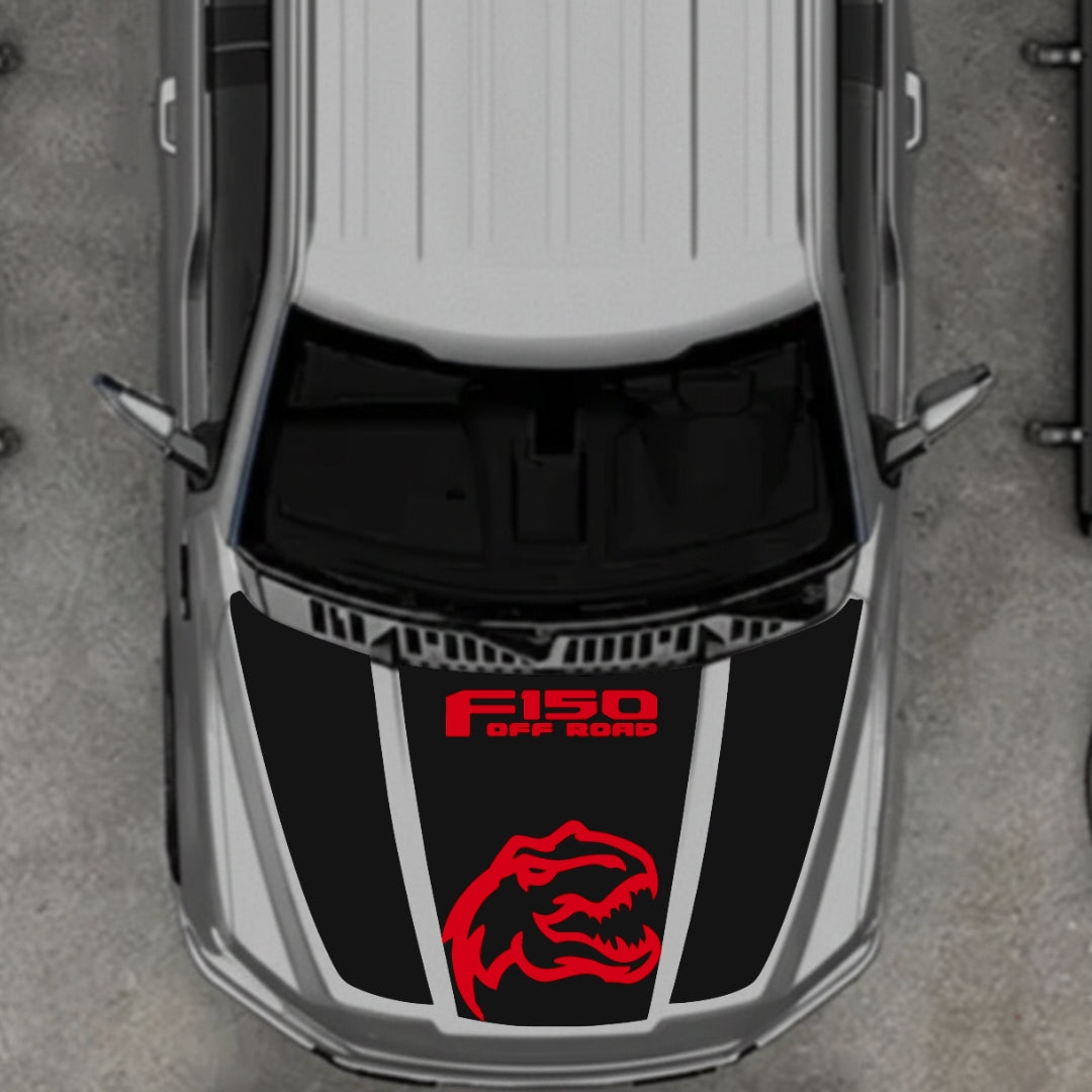 Hood Panel Decal/Sticker - Rex Style 9 Graphic Kit - For Ford F-150 2020-2026 - Premium Vinyl