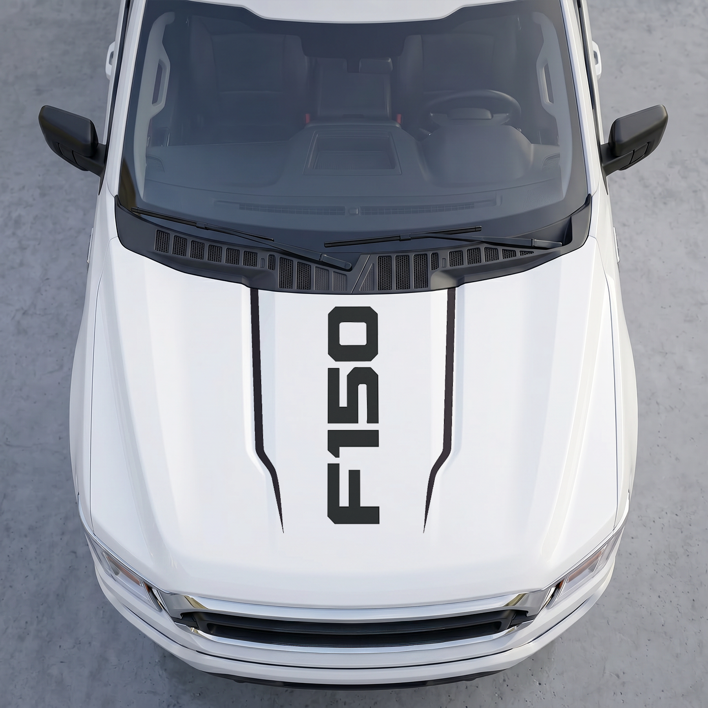 Hood Panel Decal/Sticker - Different Styles Graphic Decals Kit- For Ford F-150 2015-2020 - Premium Vinyl