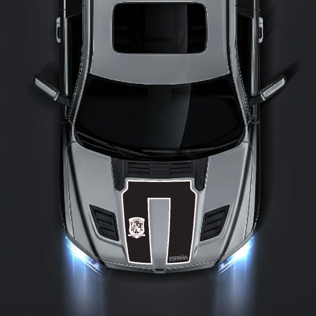 Hood Panel Decal/Sticker - Spain - Cut - Border Graphic Kit - For Dodge RAM 1500 2019-2025 - Premium Vinyl