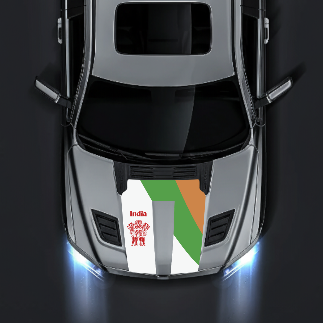 Performance Hood Panel Decal/Sticker - India Flag Graphic Kit - For Dodge RAM 1500 2019-2025 - Premium Vinyl