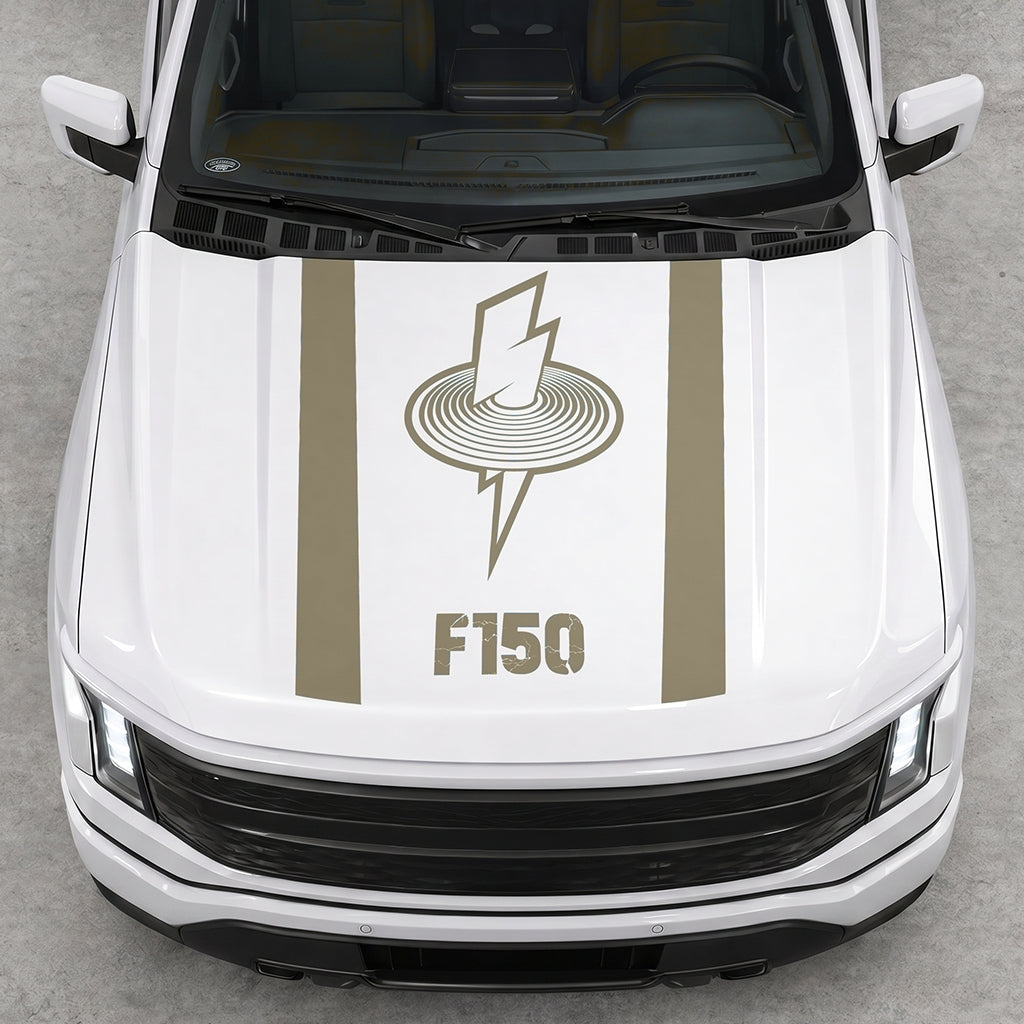 Hood Panel Decal/Sticker - Cut Magnetic Field Graphic Decal Graphic Kit - For FORD F-150 2015-2020 - Premium Vinyl