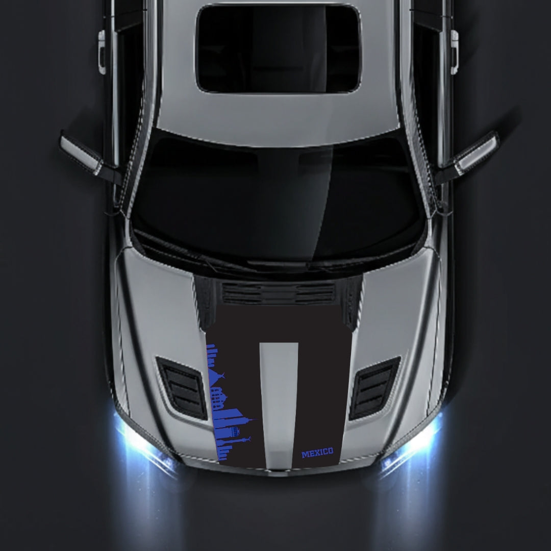 Hood Panel Decal/Sticker - Mexico Skyline Graphic Kit - For Dodge RAM 1500 2019-2025 - Premium Vinyl