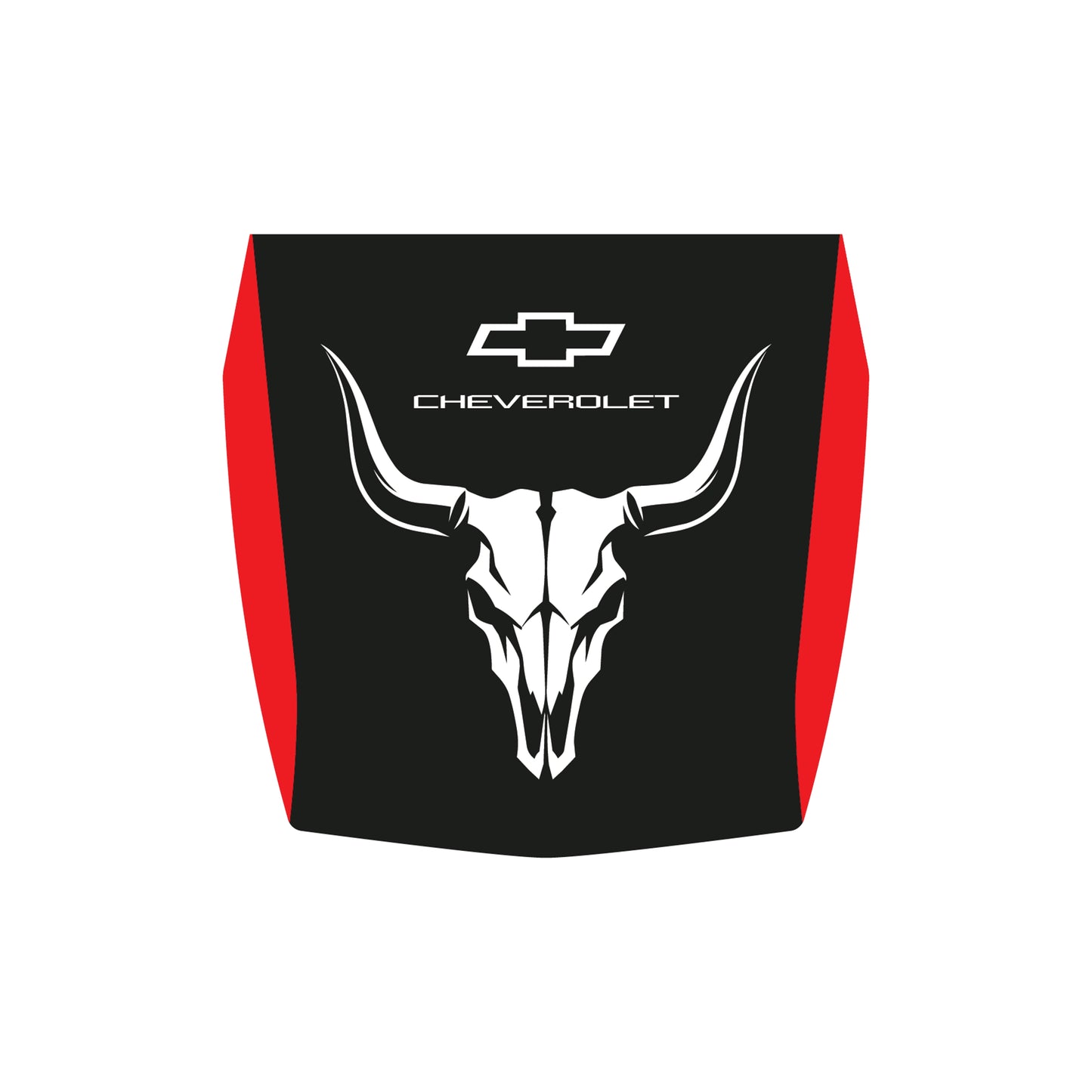 Hood Panel Decal/Sticker - Bison Skull Graphic Decal Graphic Kit - For Chevrolet Silverado 2019-2024 - Premium Vinyl