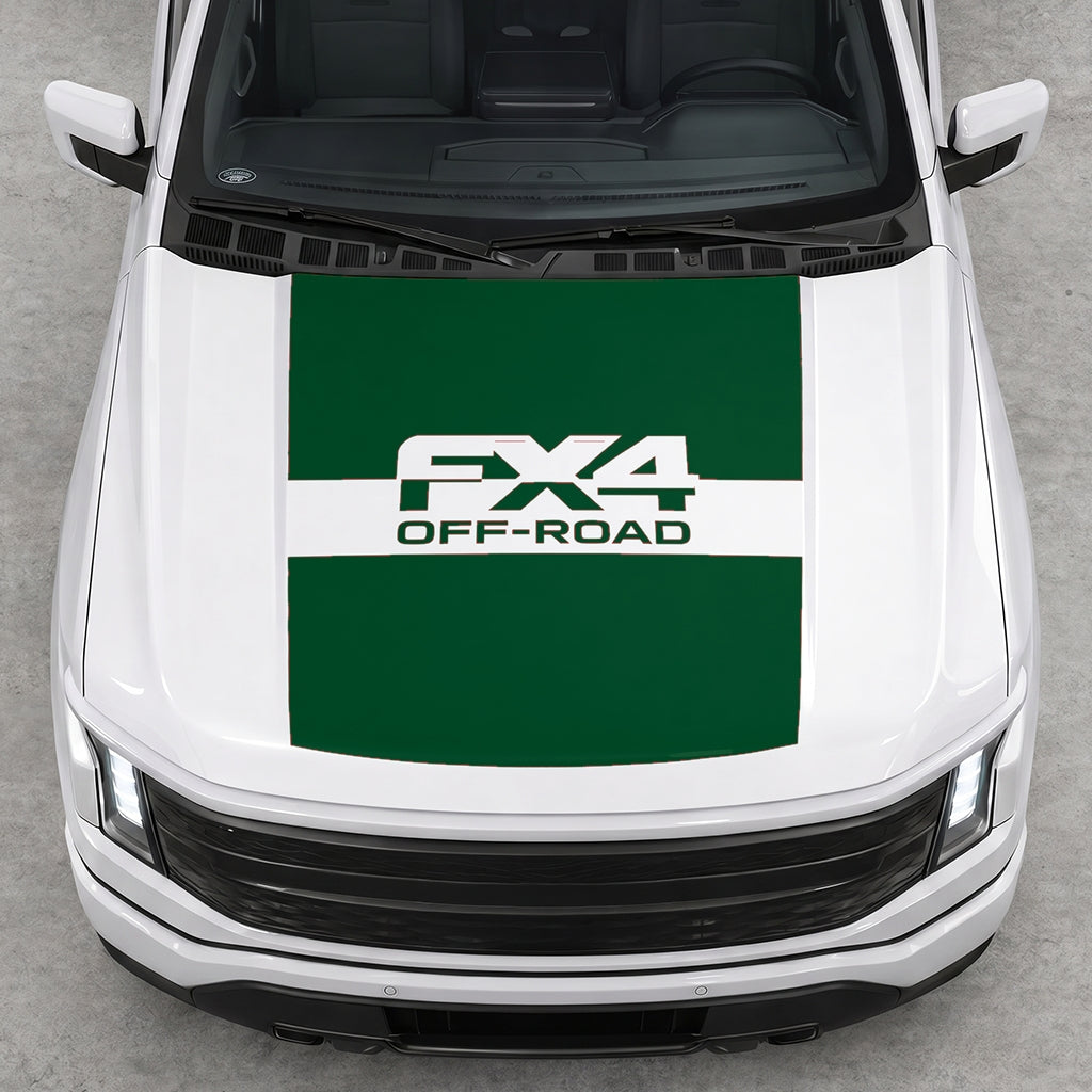 Hood Panel Decal/Sticker - Solid FX4 Graphic Decal Graphic Kit - For Ford F-150 2015-2020 - Premium Vinyl