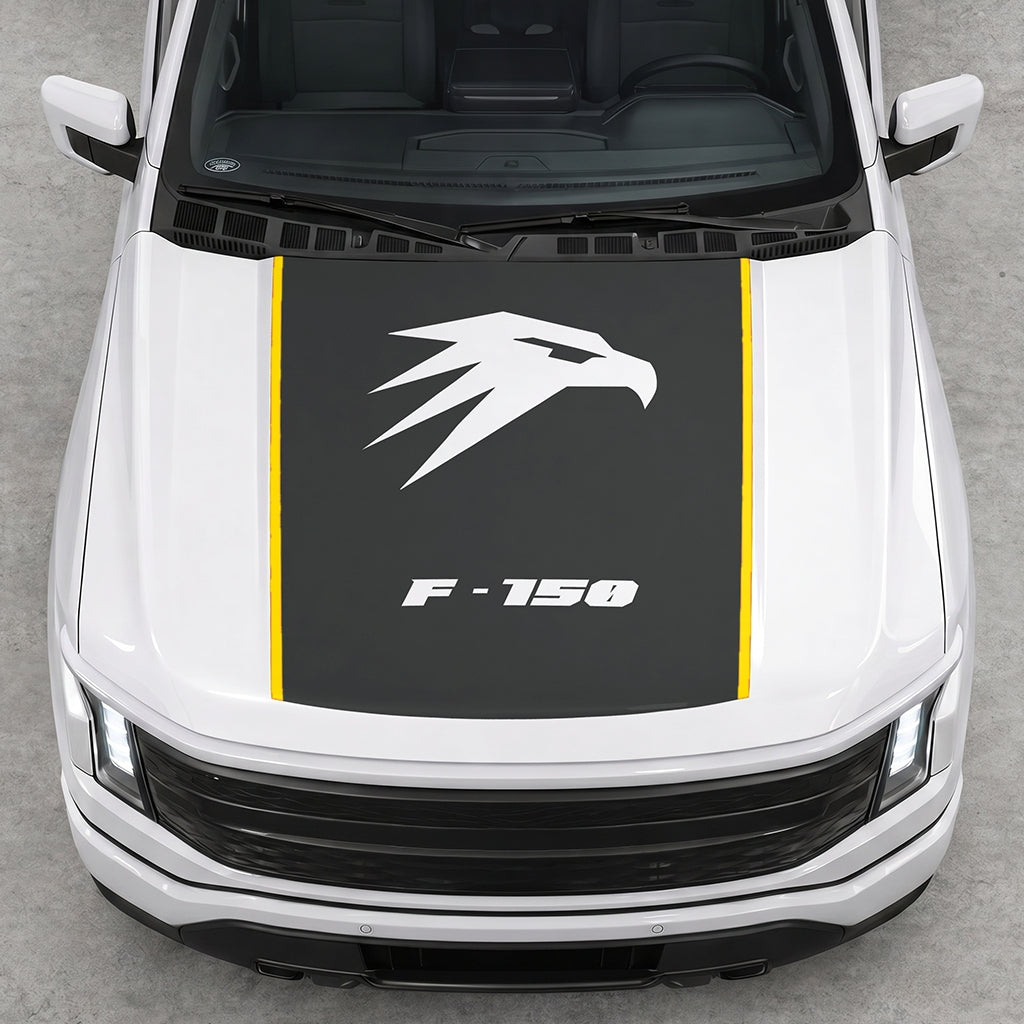 Hood Panel Decal/Sticker - Hawk Head Graphic Decal Graphic Kit - For Ford F-150 2015-2020 - Premium Vinyl