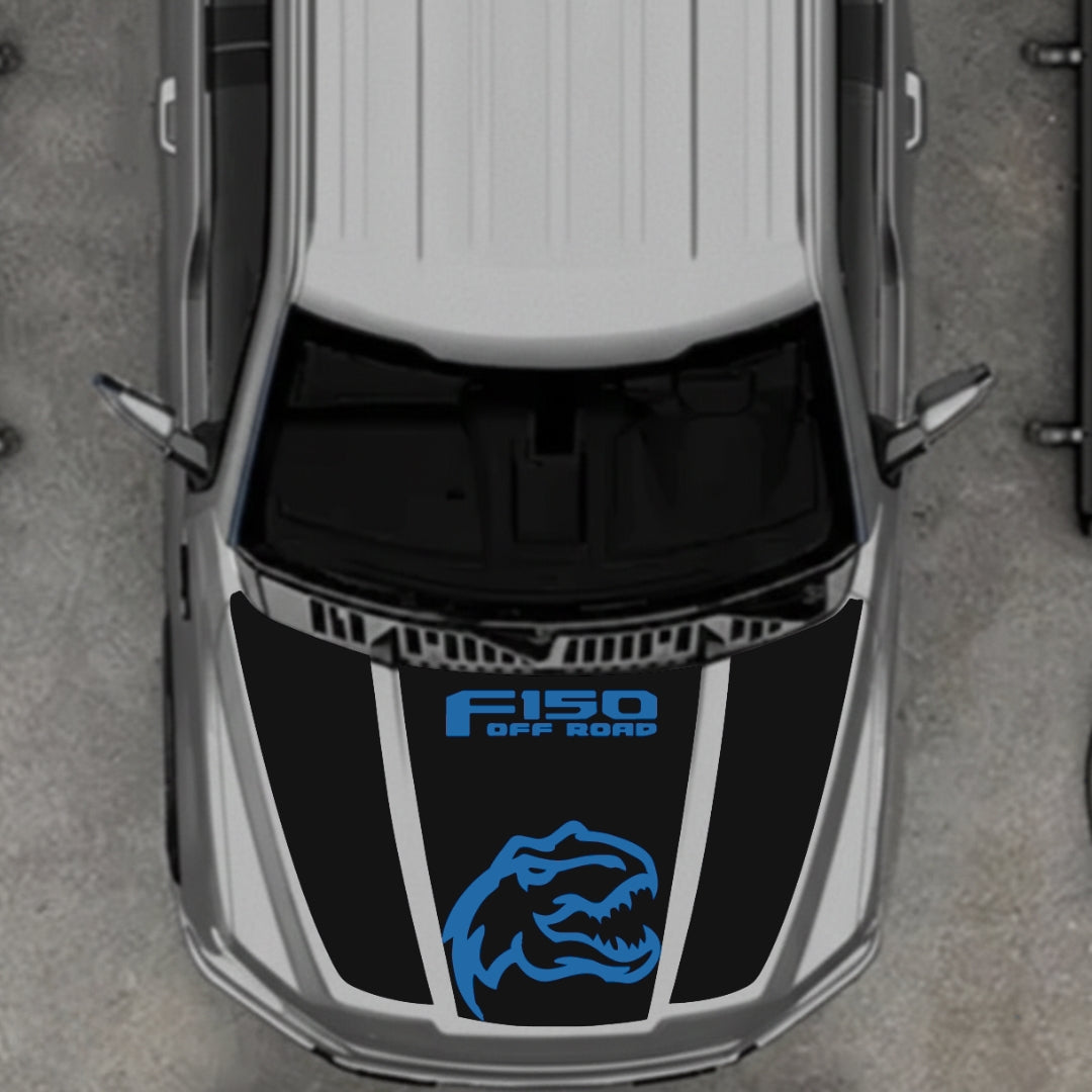 Hood Panel Decal/Sticker - Rex Style 9 Graphic Kit - For Ford F-150 2020-2026 - Premium Vinyl