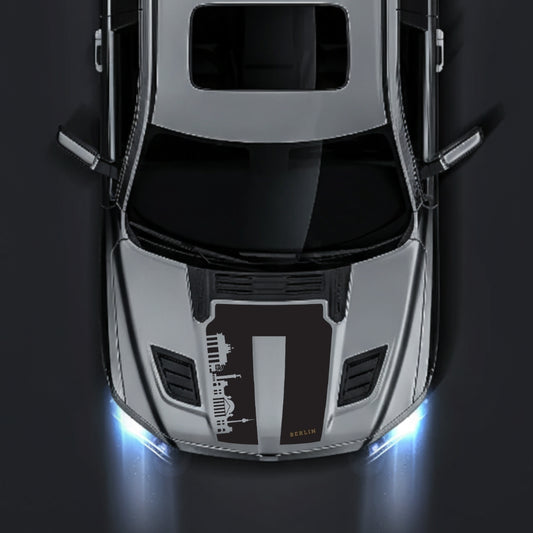 Performance Hood Panel Decal/Sticker - Berlin Skyline - Cut Graphic Kit - For Dodge RAM 1500 2019-2025 - Premium Vinyl