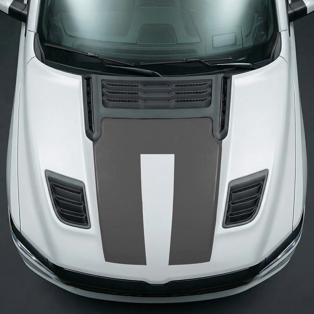 Hood Panel Decal/Sticker - Solid RAM 1500 U-Shape Graphic Kit - For Dodge Ram 2019-2025 - Premium Vinyl