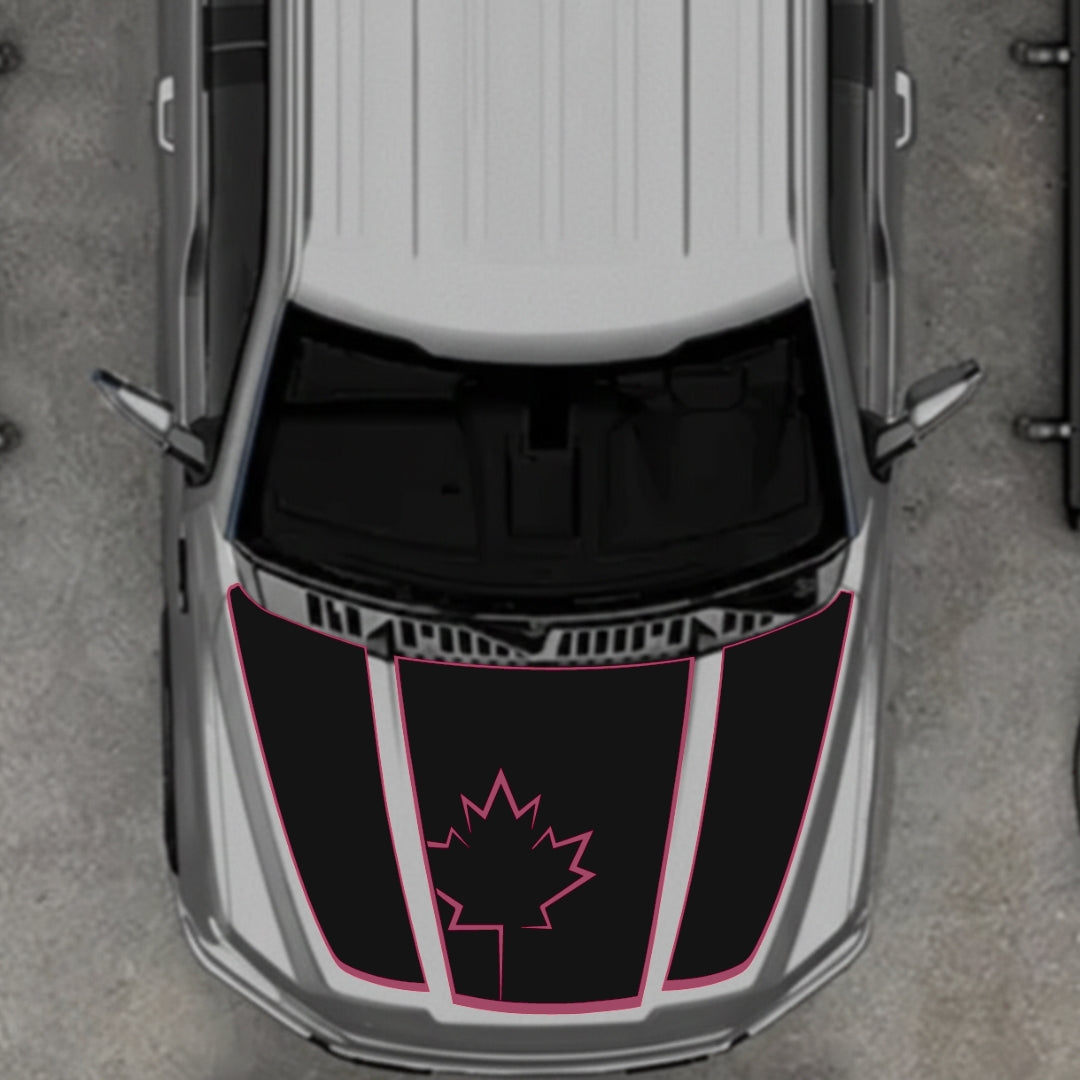 Hood Panel Decal/Sticker - Canada Style 13 Graphic Kit - For Ford F-150 2020-2026 - Premium Vinyl