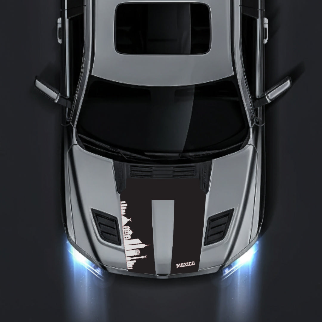 Hood Panel Decal/Sticker - Mexico Skyline Graphic Kit - For Dodge RAM 1500 2019-2025 - Premium Vinyl