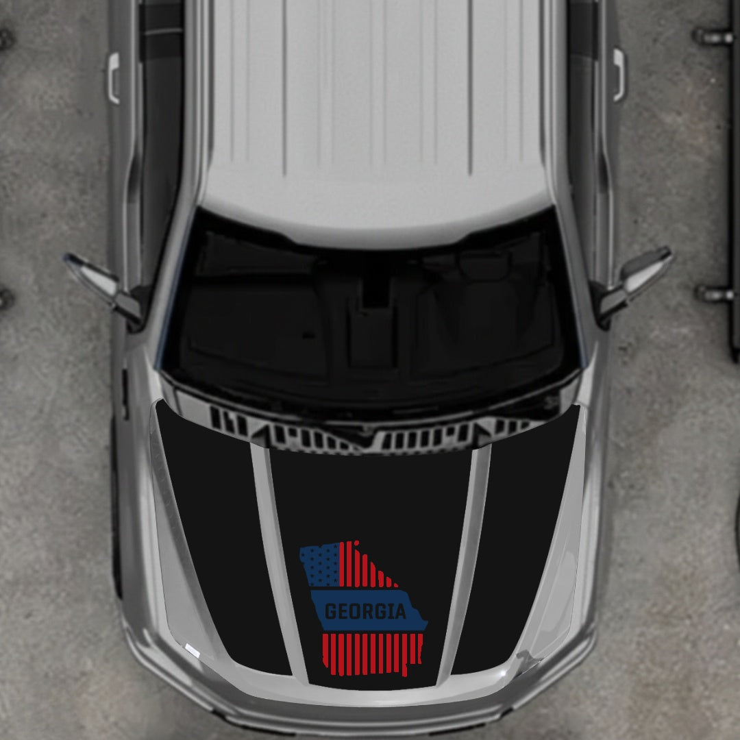 Hood Panel Decal/Sticker - Georgia Graphic Kit - For Ford F-150 2020-2026 - Premium Vinyl