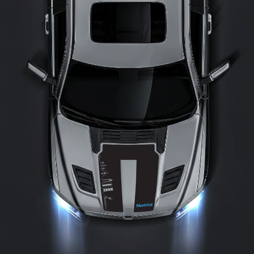 Hood Panel Decal/Sticker - Montreal Skyline - Cut Graphic Kit - For Dodge RAM 1500 2019-2025 - Premium Vinyl