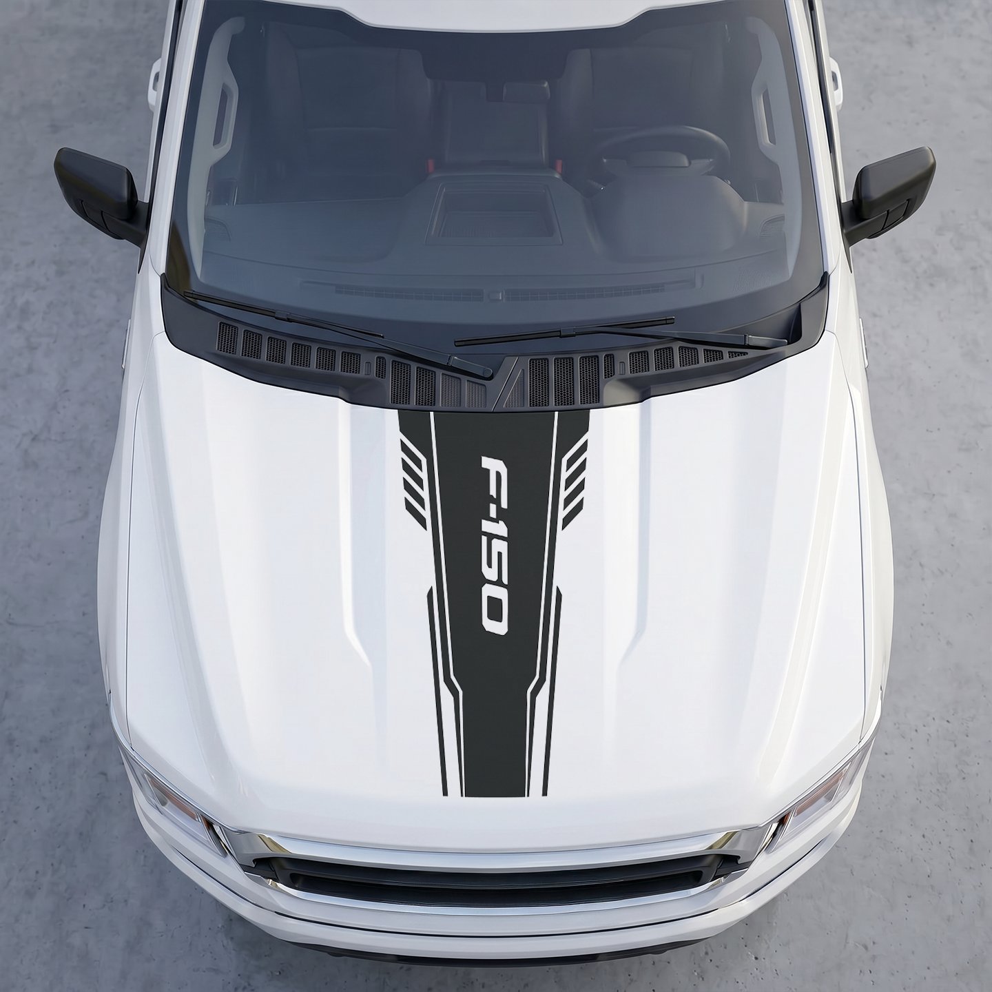 Hood Panel Decal/Sticker - Different Styles Graphic Decals Kit- For Ford F-150 2015-2020 - Premium Vinyl