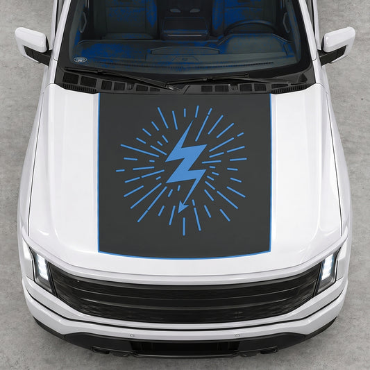 Hood Panel Decal/Sticker - Electric Splash Graphic Decal Graphic Kit - For FORD F-150 2015-2020 - Premium Vinyl