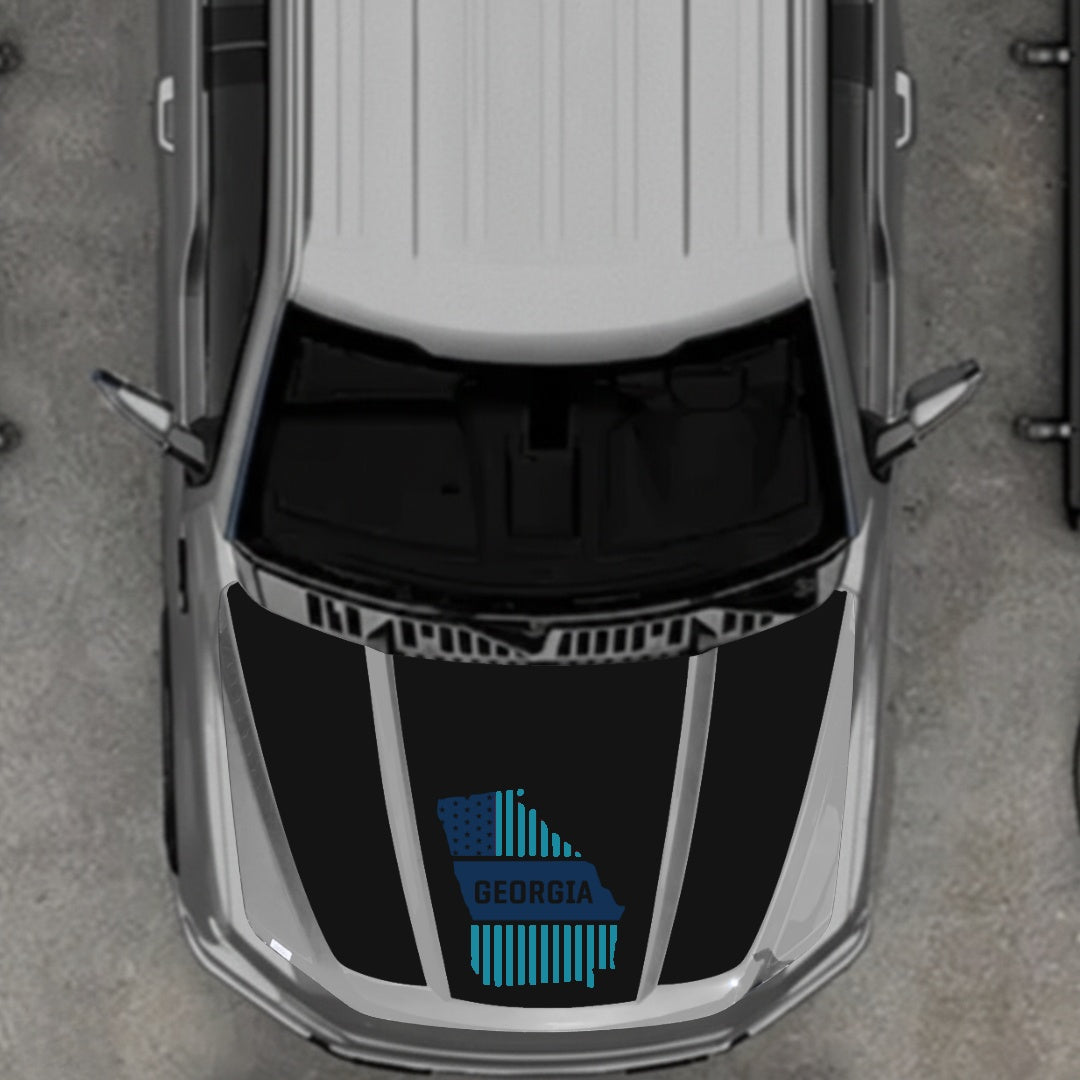 Hood Panel Decal/Sticker - Georgia Graphic Kit - For Ford F-150 2020-2026 - Premium Vinyl