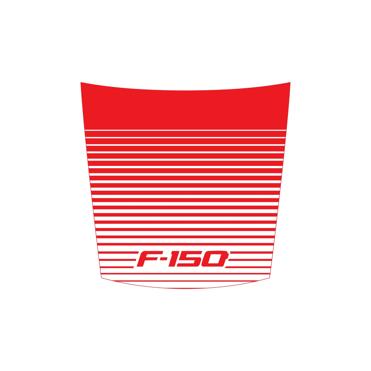 Hood Panel Decal/Sticker - Waves F150 Graphic Decal Graphic Kit - For Ford F-150 2015-2020 - Premium Vinyl