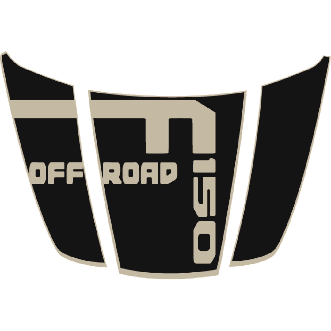 Hood Panel Decal/Sticker - Style 6 - Border Graphic Kit - For Ford F-150 2020-2026 - Premium Vinyl