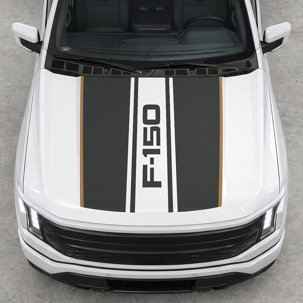 Hood Panel Decal/Sticker - Road F150 Graphic Decal Graphic Kit - For Ford F-150 2015-2020 - Premium Vinyl