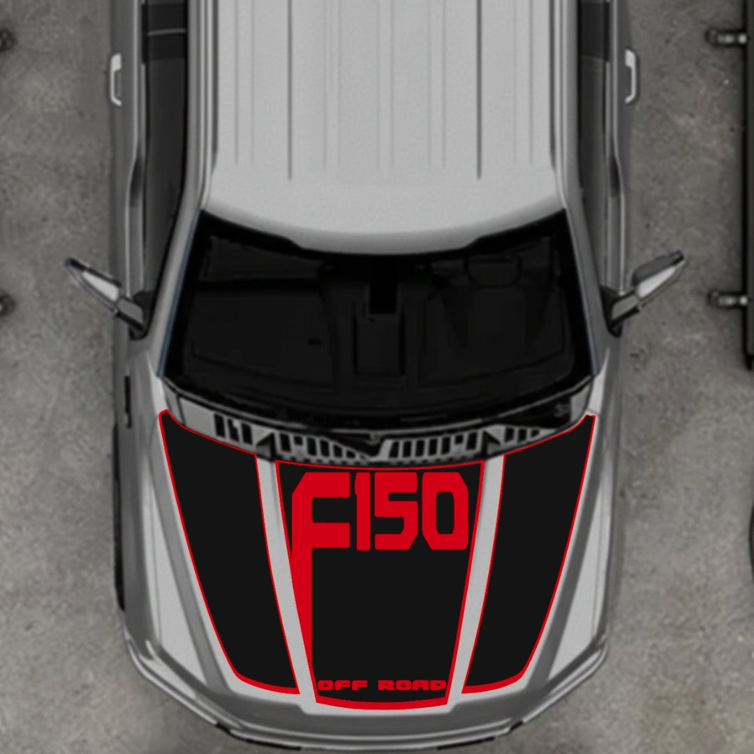Hood Panel Decal/Sticker - Style 12 Graphic Kit - For Ford F-150 2020-2026 - Premium Vinyl