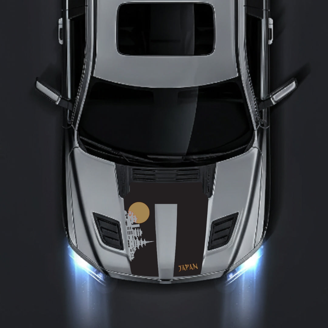 Hood Panel Decal/Sticker - Japan Skyline - Cut Graphic Kit - For Dodge RAM 1500 2019-2025 - Premium Vinyl