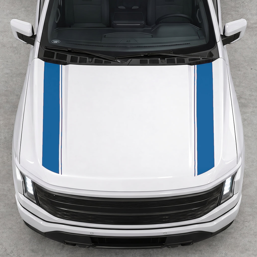Hood Panel Decal/Sticker - Double Side Solid Graphic Decal Graphic Kit - For Ford F-150 2015-2020 - Premium Vinyl