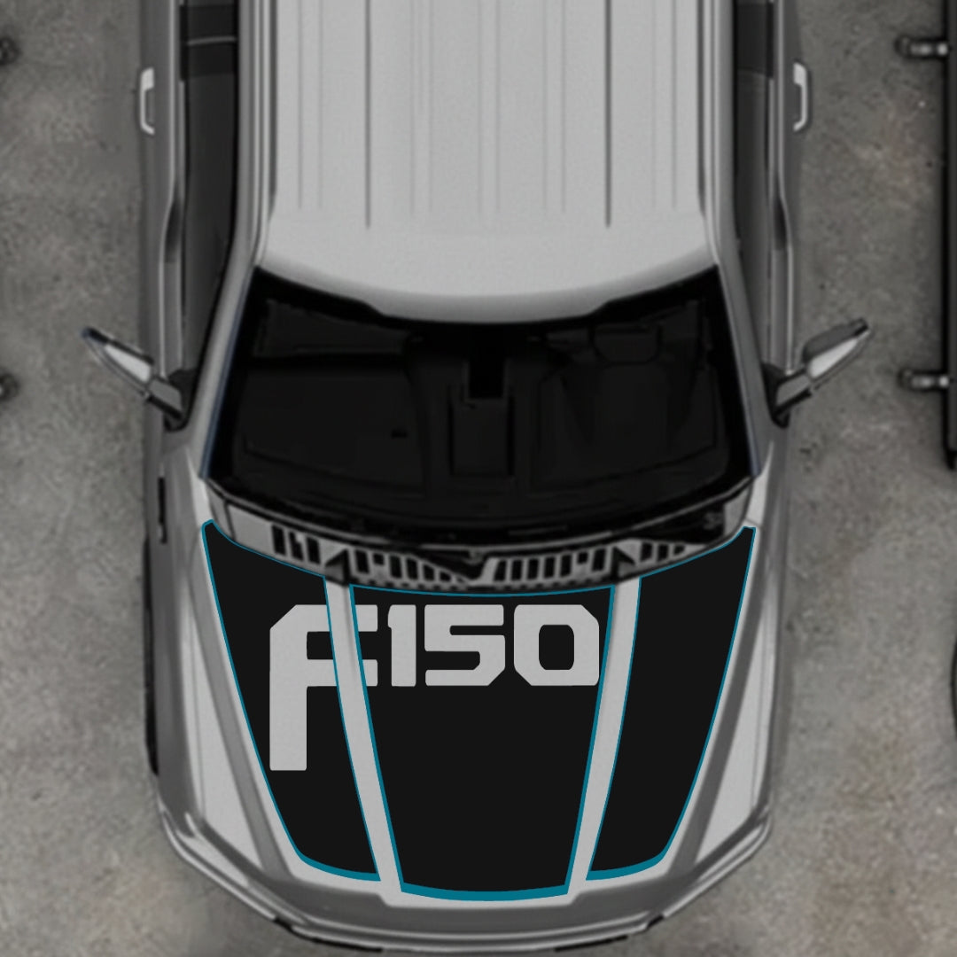Hood Panel Decal/Sticker - Style 15 Graphic Kit - For Ford F-150 2020-2026 - Premium Vinyl