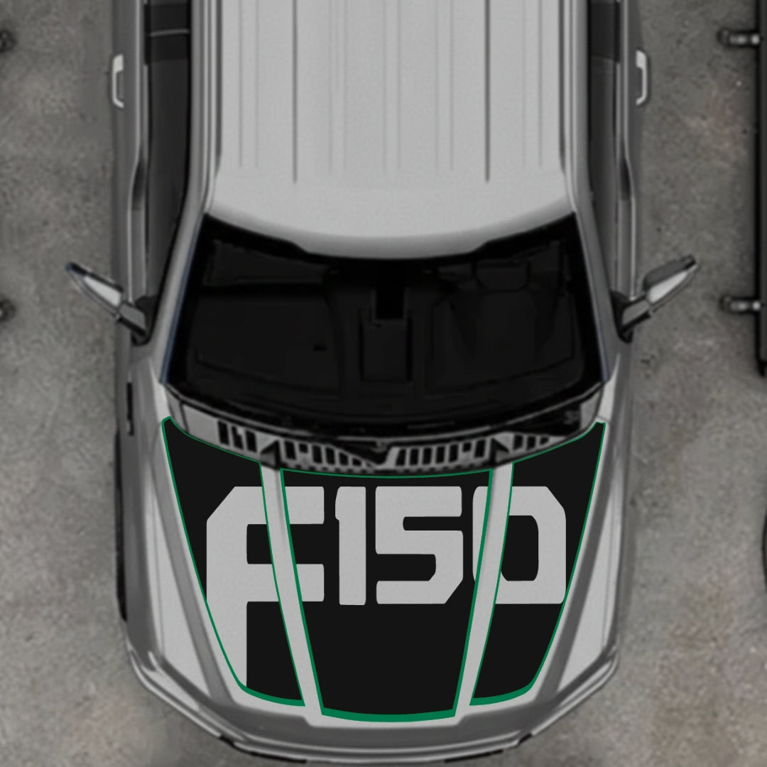Hood Panel Decal/Sticker - Style 16 - Cut Graphic Kit - For Ford F-150 2020-2026 - Premium Vinyl