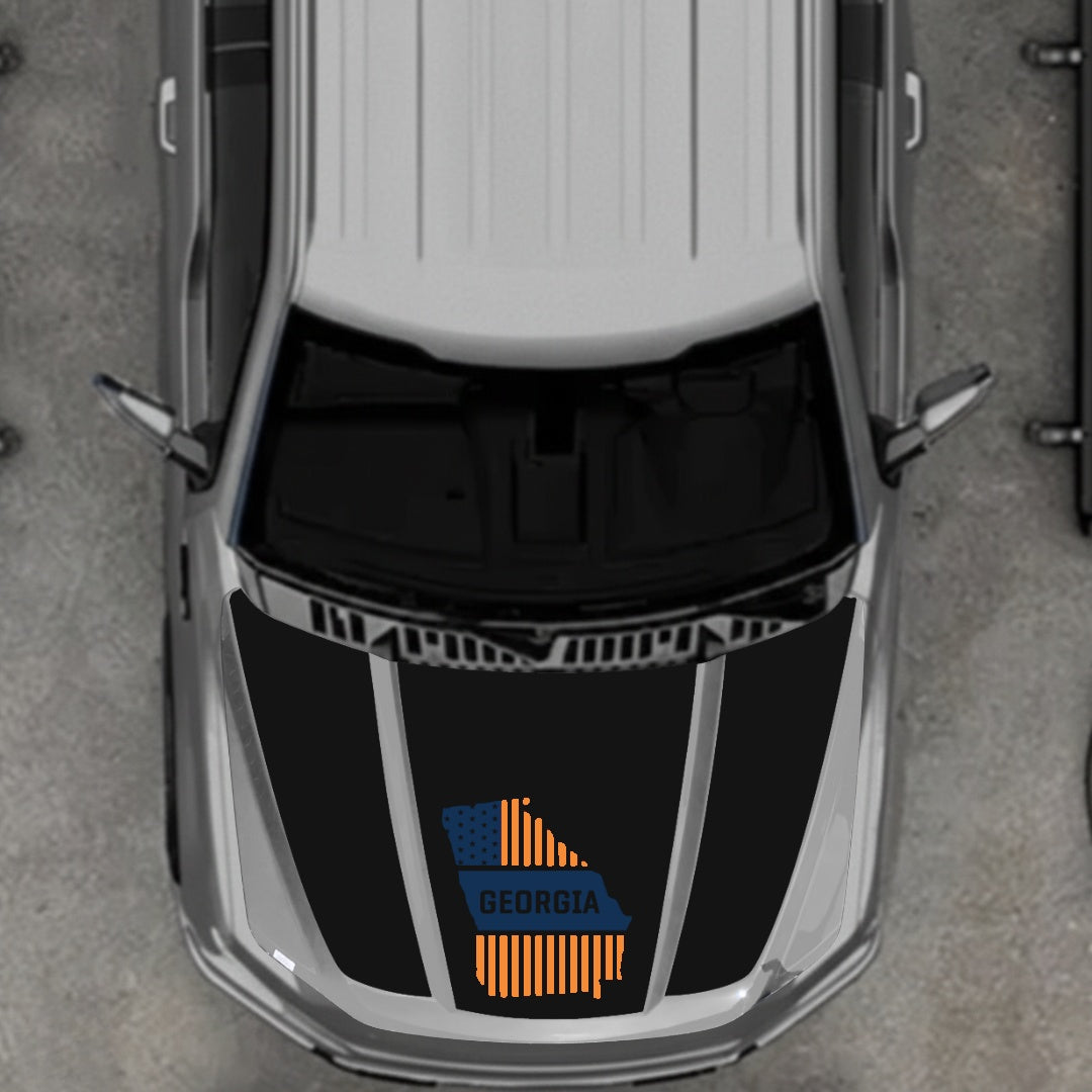 Hood Panel Decal/Sticker - Georgia Graphic Kit - For Ford F-150 2020-2026 - Premium Vinyl