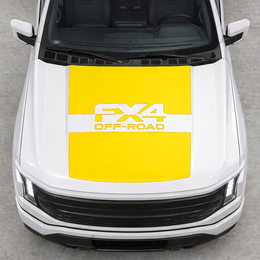 Hood Panel Decal/Sticker - Solid FX4 Graphic Decal Graphic Kit - For Ford F-150 2015-2020 - Premium Vinyl