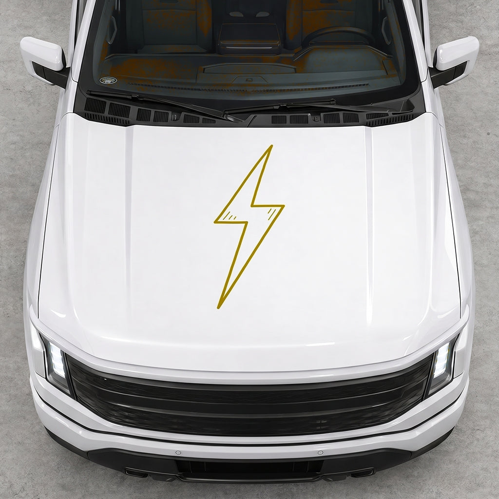 Hood Panel Decal/Sticker - Cut Electric Graphic Decal Graphic Kit - For FORD F-150 2015-2020 - Premium Vinyl