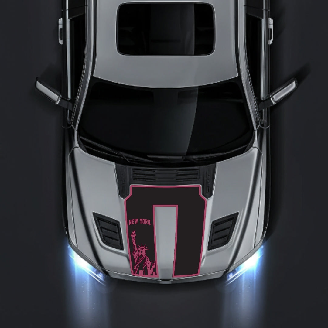 Performance Hood Panel Decal/Sticker - New York - Border Graphic Kit - For Dodge RAM 1500 2019-2025 - Premium Vinyl