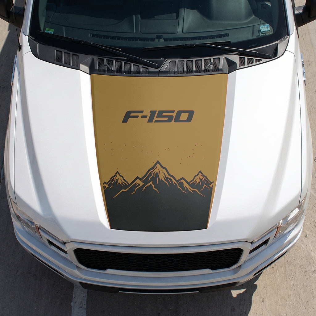 Hood Panel Decal/Sticker - Deep Mountain Graphic Decal Graphic Kit - For Ford F-150 2015-2020 - Premium Vinyl