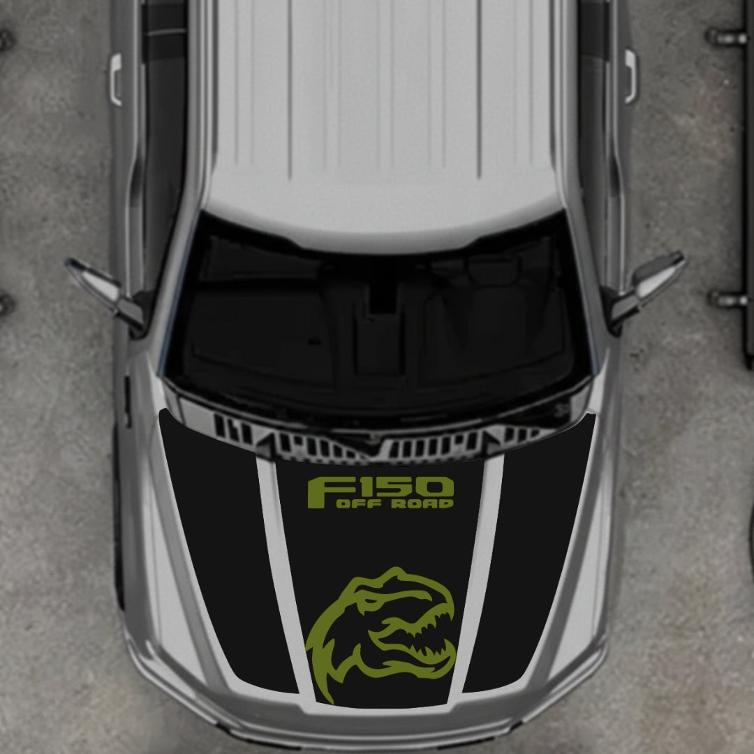 Hood Panel Decal/Sticker - Rex Style 9 Graphic Kit - For Ford F-150 2020-2026 - Premium Vinyl