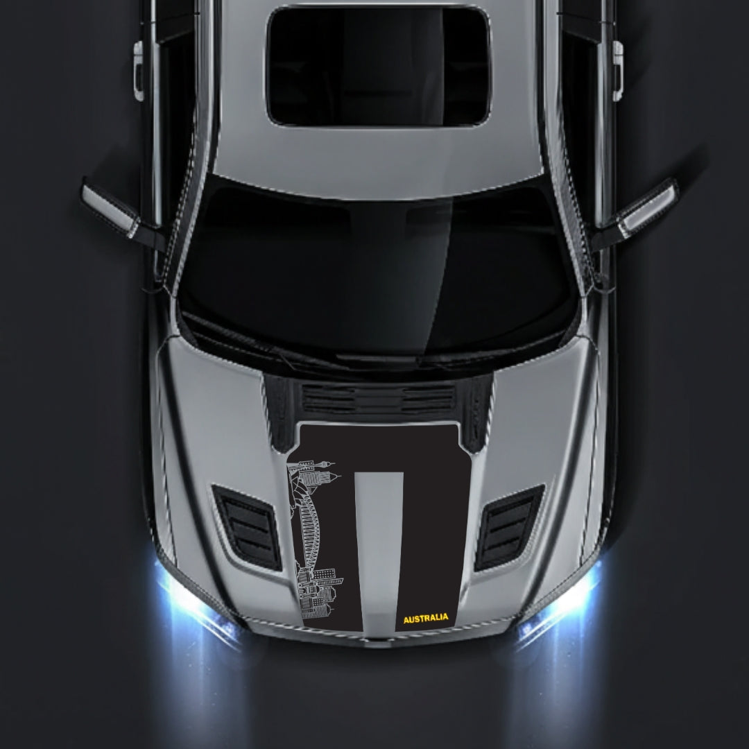 Hood Panel Decal/Sticker - Australia Skyline - Cut Graphic Kit - For Dodge RAM 1500 2019-2025 - Premium Vinyl