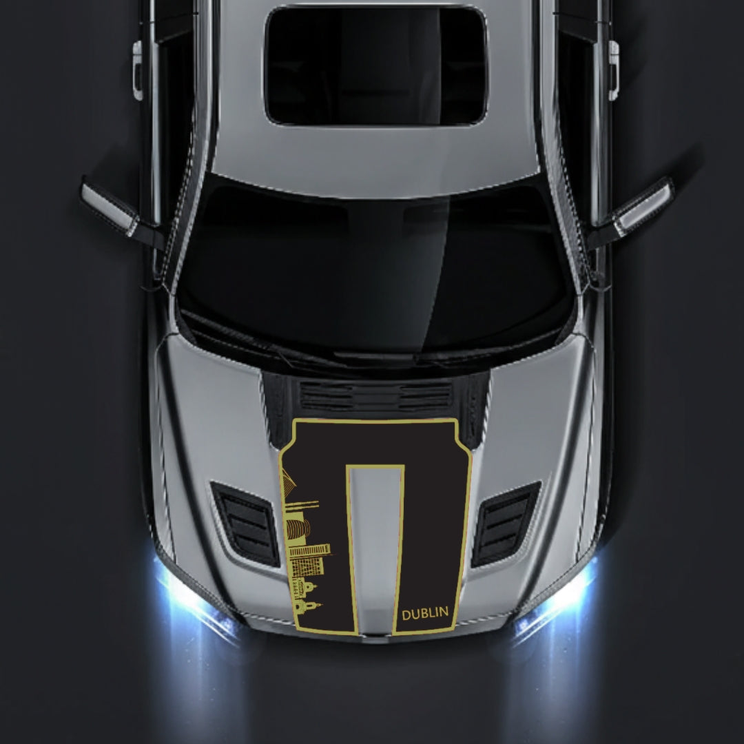 Hood Panel Decal/Sticker - Dublin Skyline - Border Graphic Kit - For Dodge RAM 1500 2019-2025 - Premium Vinyl