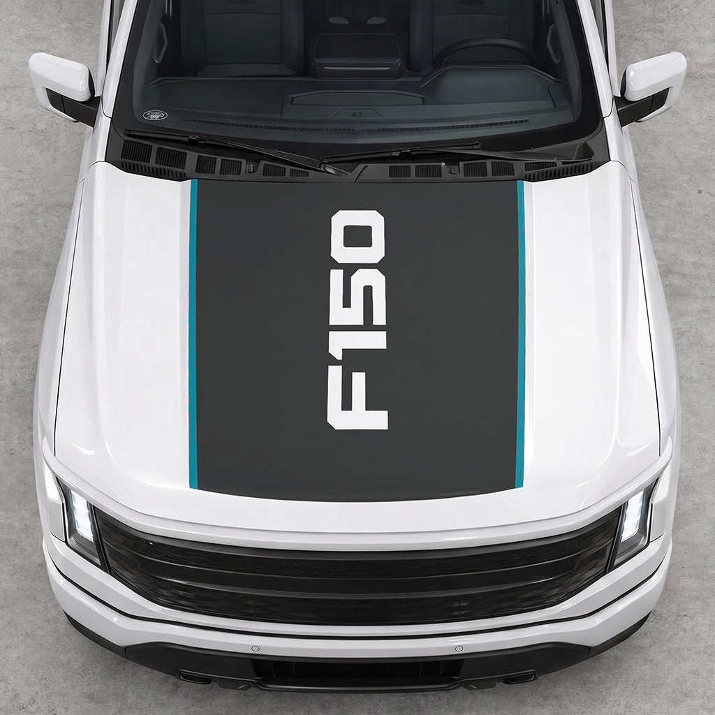 Hood Panel Decal/Sticker - Solid F150 Graphic Decal Graphic Kit - For Ford F-150 2015-2020 - Premium Vinyl