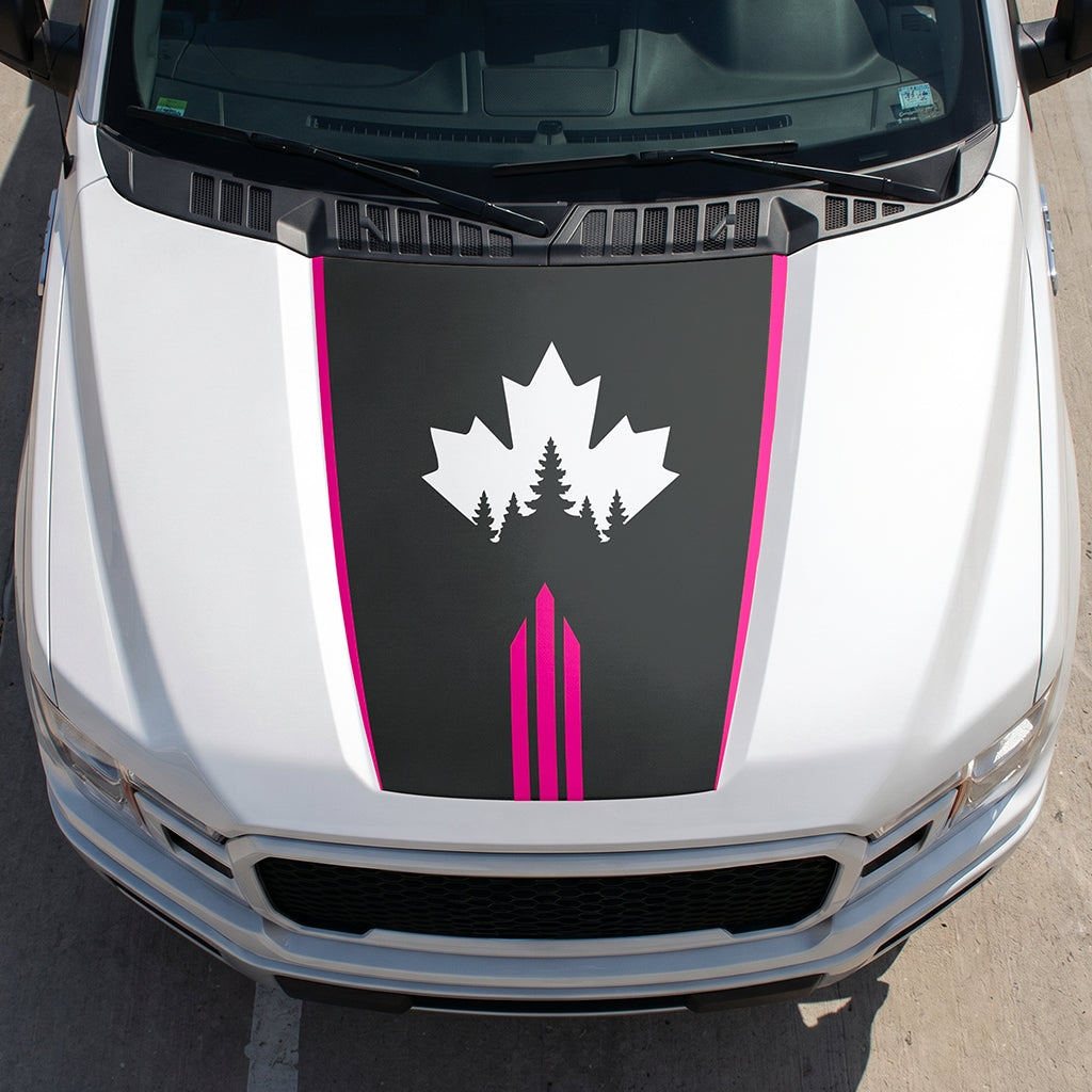 Hood Panel Decal/Sticker - Maple and Forest Graphic Decal Graphic Kit - For Ford F-150 2015-2020 - Premium Vinyl