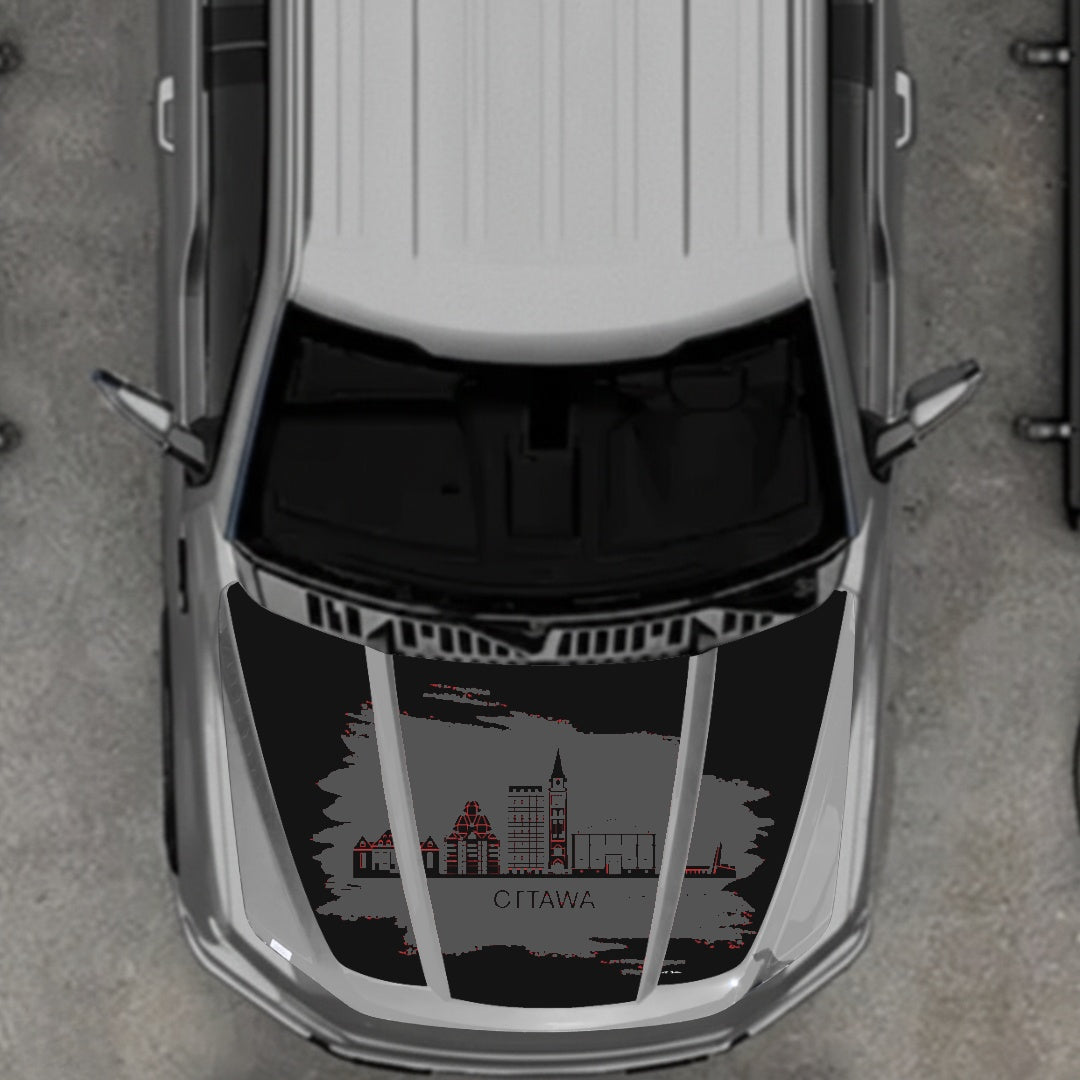 Hood Panel Decal/Sticker - Ottawa Graphic Kit - For Ford F-150 2020-2026 - Premium Vinyl