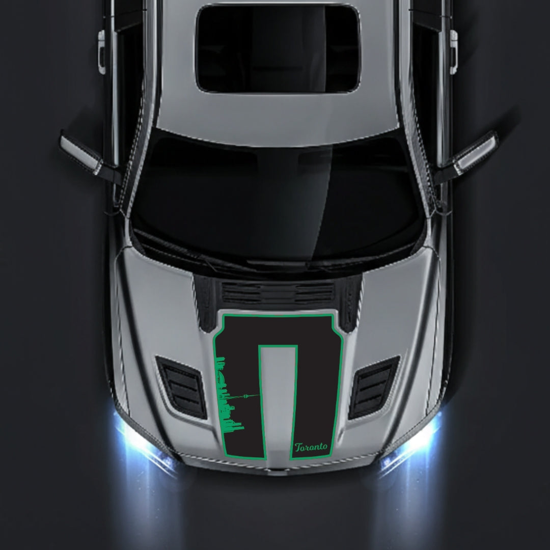 Hood Panel Decal/Sticker - Toronto Skyline - Border Graphic Kit - For Dodge RAM 1500 2019-2025 - Premium Vinyl