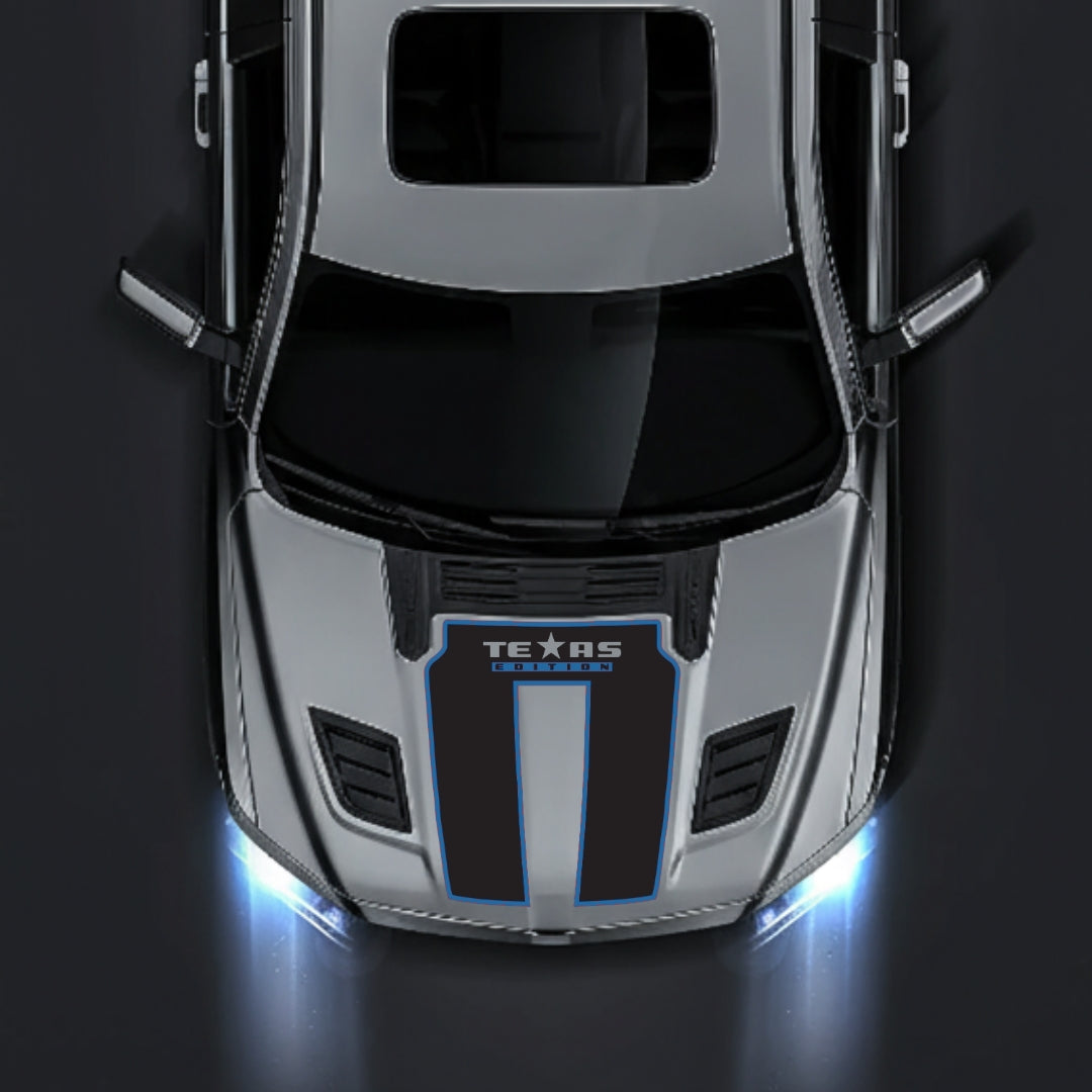 Hood Panel Decal/Sticker - Texas Edition - Cut - Border Graphic Kit - For Dodge RAM 1500 2019-2025 - Premium Vinyl