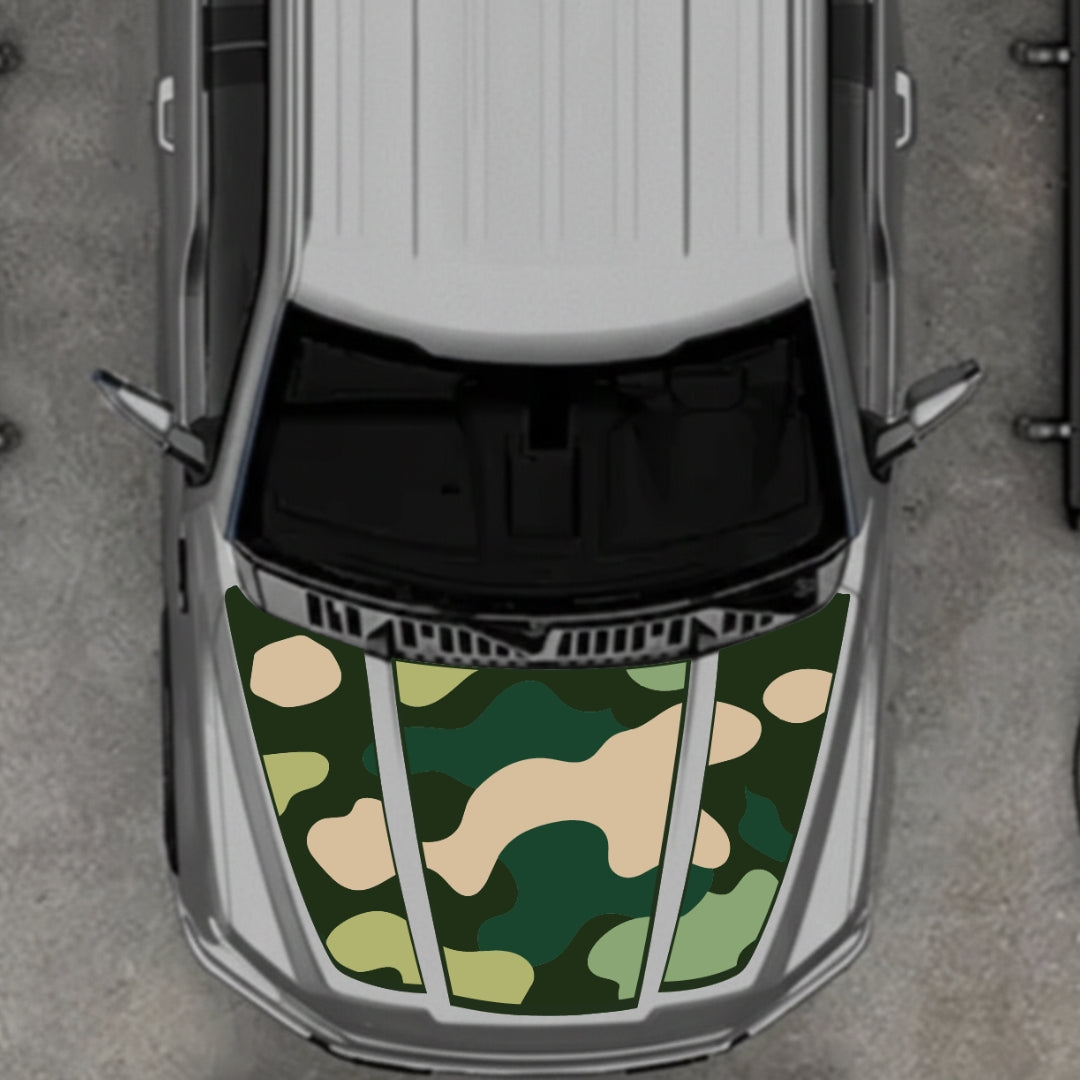 Hood Panel Decal/Sticker - Camo Style 6 Graphic Kit - For Ford F-150 2020-2026 - Premium Vinyl