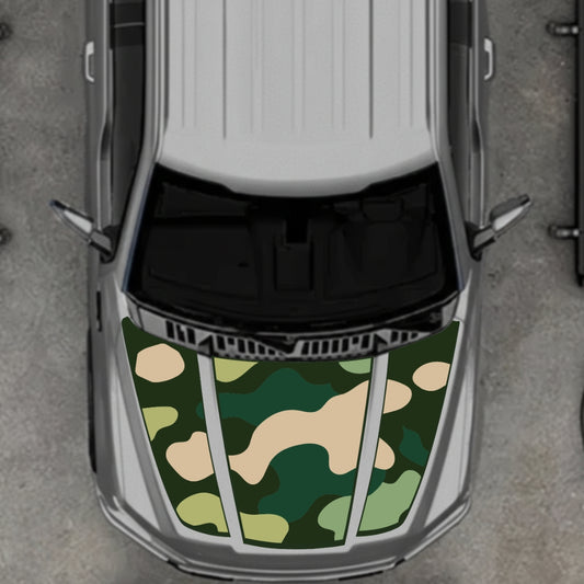 Hood Panel Decal/Sticker - Camo Style 6 Graphic Kit - For Ford F-150 2020-2026 - Premium Vinyl