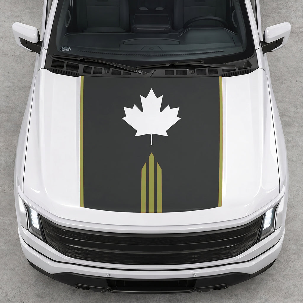 Hood Panel Decal/Sticker - Maple Graphic Decal Graphic Kit - For Ford F-150 2015-2020 - Premium Vinyl