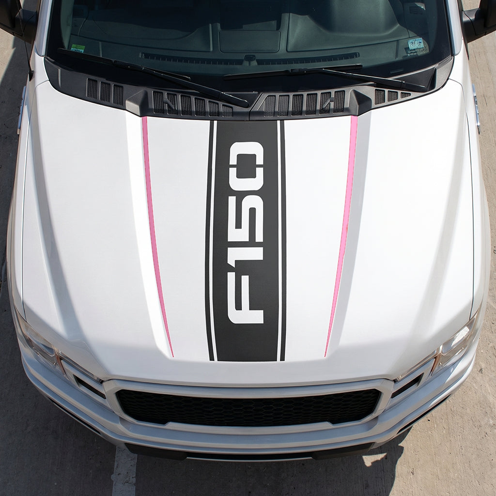 Hood Panel Decal/Sticker - Bold Cut F150 Graphic Decal Graphic Kit - For Ford F-150 2015-2020 - Premium Vinyl