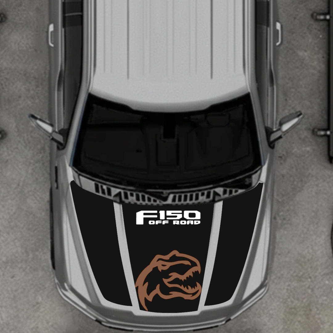 Hood Panel Decal/Sticker - Rex Style 8 Graphic Kit - For Ford F-150 2020-2026 - Premium Vinyl