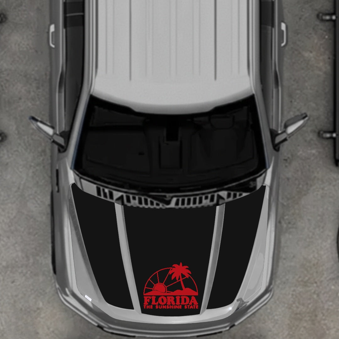 Hood Panel Decal/Sticker - Florida Graphic Kit - For Ford F-150 2020-2026 - Premium Vinyl