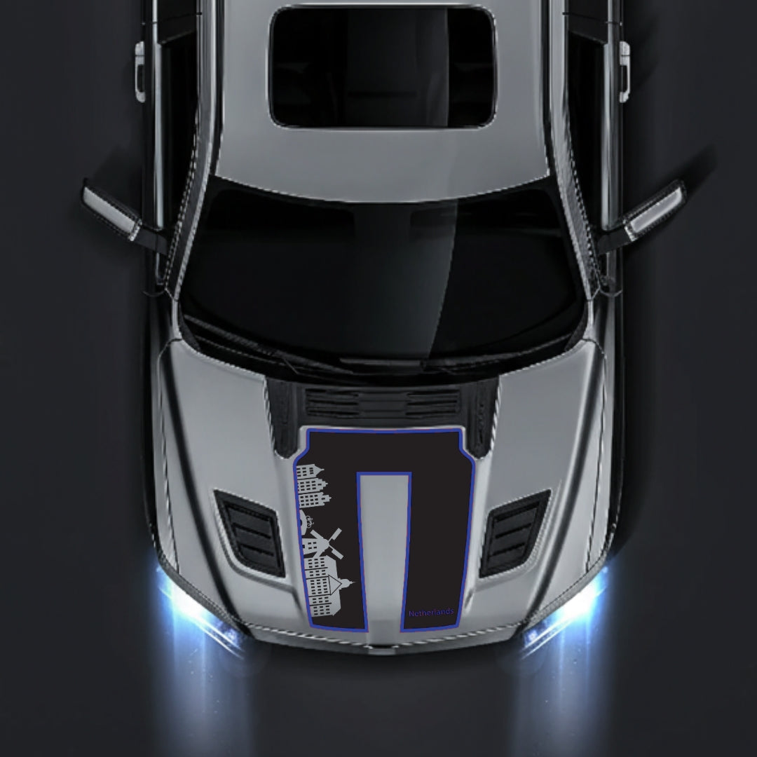 Hood Panel Decal/Sticker - Netherlands Skyline - Cut - Border Graphic Kit - For Dodge RAM 1500 2019-2025 - Premium Vinyl
